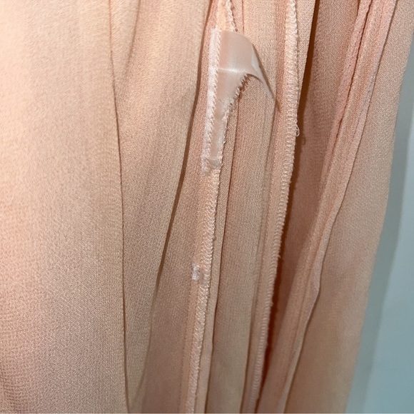 REFORMATION Blush Maxi Flowy Cocktail Special Event Wrap Dress size XS - Picture 13 of 15